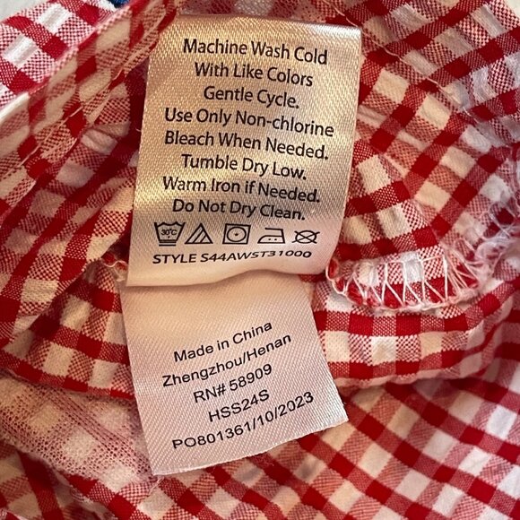 Adventurewear 360 Anchor Embroidered Gingham Romper Boys Size 12M 100% Cotton - Picture 9 of 9